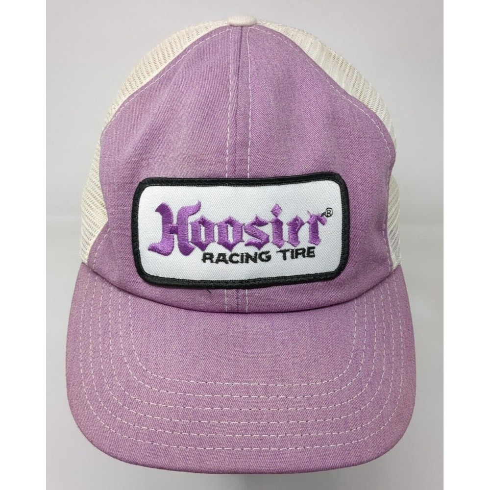 Hoosier Racing Tires Made in USA Snapback‎ Mesh Trucker Hat Cap Patch Vintage